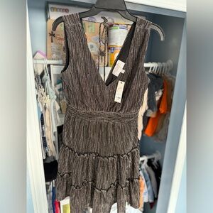 Chic Black and Silver Mini Dress